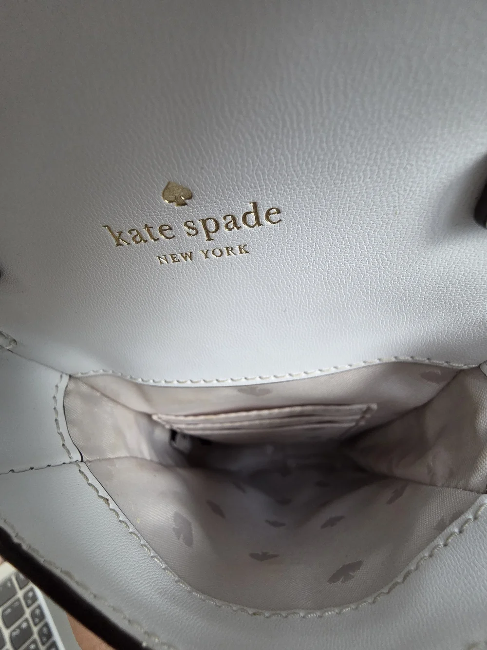 Kate Spade New York Cameron phone crossbody in a light blue and white colorblock
